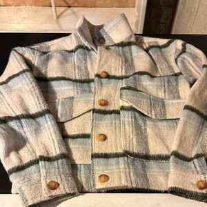 Plaid Jacket with Button Details